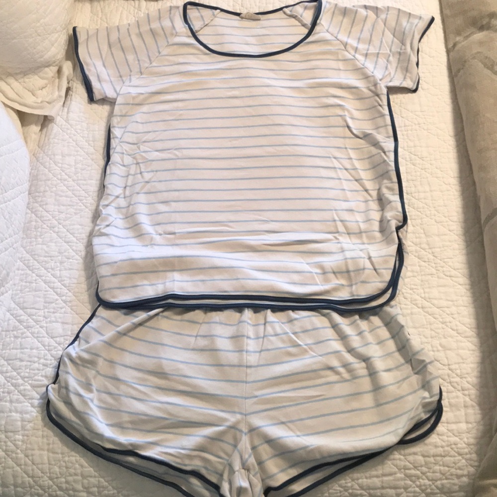 Lake Pajamas! Size Large. Light blue and Navy